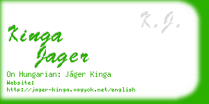 kinga jager business card